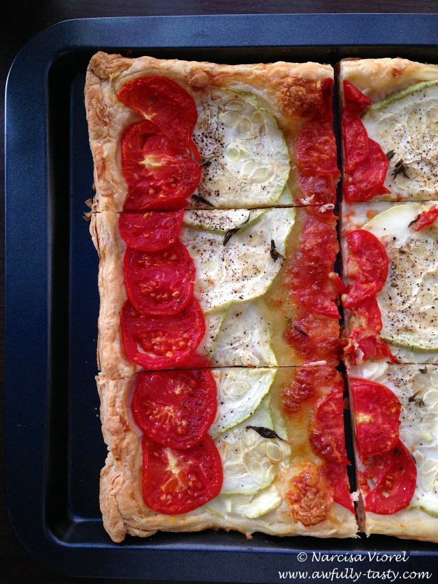 tarta cu dovlecel, mozzarella si rosii1