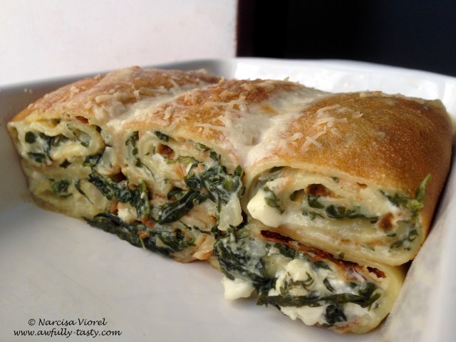 Clatite cu spanac si feta